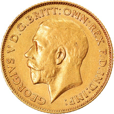 Münze, Großbritannien, George V, 1/2 Sovereign, 1913, SS+, Gold, KM:819