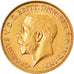 Moneda, Gran Bretaña, George V, 1/2 Sovereign, 1913, MBC+, Oro, KM:819