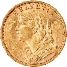 Moneta, Szwajcaria, 20 Francs, 1901, Bern, AU(55-58), Złoto, KM:35.1