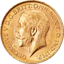 Moeda, Grã-Bretanha, George V, Sovereign, 1913, London, AU(55-58), Dourado