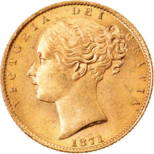 Monnaie, Grande-Bretagne, Victoria, Sovereign, 1871, SPL, Or, KM:736.2