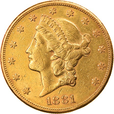 Moneta, Stati Uniti, Liberty Head, $20, Double Eagle, 1881, Philadelphia, BB+