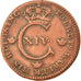 Moneda, Suecia, Carl XIV Johan, 1/4 Skilling, 1825, BC+, Cobre, KM:595