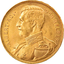 Moneda, Bélgica, Albert I, 20 Francs, 20 Frank, 1914, EBC+, Oro, KM:78