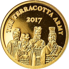 Moneta, Niger, The Terracotta Army, 100 Francs, 2017, FDC, Oro