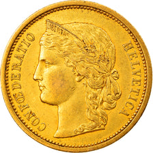 Coin, Switzerland, 20 Francs, 1883, Bern, AU(50-53), Gold, KM:31.1