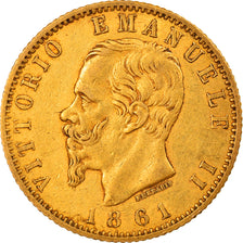 Coin, Italy, Vittorio Emanuele II, 20 Lire, 1861, Torino, AU(50-53), Gold