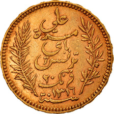 Coin, Tunisia, Ali Bey, 20 Francs, 1898, Paris, EF(40-45), Gold, KM:227