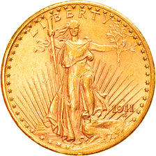 Moneda, Estados Unidos, Saint-Gaudens, $20, Double Eagle, 1911, Denver, EBC+