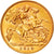 Moneda, Gran Bretaña, Edward VII, 1/2 Sovereign, 1910, MBC+, Oro, KM:804