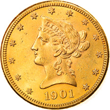 Coin, United States, Coronet Head, $10, Eagle, 1901, Philadelphia, MS(60-62)