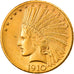 Coin, United States, Indian Head, $10, Eagle, 1910, Denver, AU(55-58), Gold