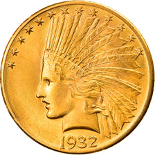 Coin, United States, Indian Head, $10, Eagle, 1932, Philadelphia, MS(63), Gold