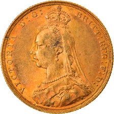 Moneta, Gran Bretagna, Victoria, Sovereign, 1889, London, BB, Oro, KM:767