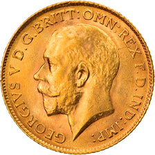 Monnaie, Grande-Bretagne, George V, 1/2 Sovereign, 1914, Londres, SPL, Or