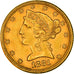 Moneta, Stati Uniti, $5, Half Eagle, 1881, Philadelphia, BB+, Oro, KM:101