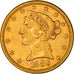 Munten, Verenigde Staten, Coronet Head, $5, Half Eagle, 1886, San Francisco