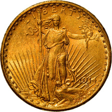 Coin, United States, Saint-Gaudens, $20, Double Eagle, 1914, San Francisco