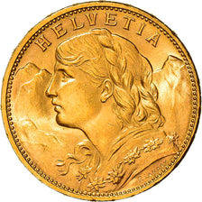 Coin, Switzerland, 20 Francs, 1915, Bern, MS(63), Gold, KM:35.1