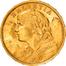 Moeda, Suíça, 20 Francs, 1900, Bern, MS(60-62), Dourado, KM:35.1