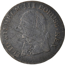 Moeda, Estados Alemães, PRUSSIA, Friedrich Wilhelm III, 3 Groscher, Dreigr