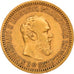 Münze, Russland, Alexander III, 5 Roubles, 1889, St. Petersburg, SS+, Gold