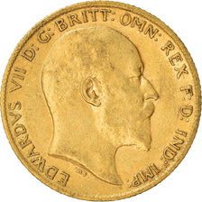 Munten, Groot Bretagne, Edward VII, 1/2 Sovereign, 1906, ZF, Goud, KM:804