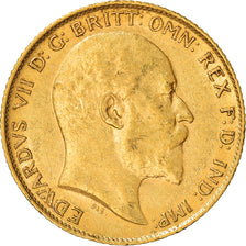 Munten, Groot Bretagne, Edward VII, 1/2 Sovereign, 1907, ZF+, Goud, KM:804