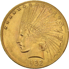 Moneda, Estados Unidos, Indian Head, $10, Eagle, 1932, Philadelphia, EBC, Oro