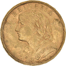 Moneta, Szwajcaria, 20 Francs, 1898, Bern, AU(50-53), Złoto, KM:35.1