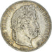 Moneta, Francia, Louis-Philippe, 5 Francs, 1841, Rouen, MB+, Argento, KM:749.2