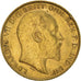 Monnaie, Grande-Bretagne, Edward VII, 1/2 Sovereign, 1909, TTB+, Or, KM:804