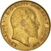 Munten, Groot Bretagne, Edward VII, 1/2 Sovereign, 1909, ZF+, Goud, KM:804