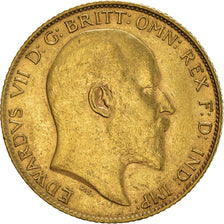 Monnaie, Grande-Bretagne, Edward VII, 1/2 Sovereign, 1910, TTB+, Or, KM:804