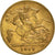 Moneda, Gran Bretaña, Edward VII, 1/2 Sovereign, 1910, MBC+, Oro, KM:804