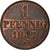 Moneda, Estados alemanes, HANNOVER, Ernst August, Pfennig, 1847, EBC+, Cobre