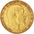 Moneda, Gran Bretaña, Edward VII, 1/2 Sovereign, 1910, MBC+, Oro, KM:804