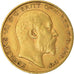 Moneda, Gran Bretaña, Edward VII, 1/2 Sovereign, 1909, MBC, Oro, KM:804