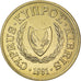 Moneda, Chipre, 10 Cents, 1991, SC, Níquel - latón, KM:56.3