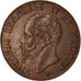 Moeda, Itália, Vittorio Emanuele II, Centesimo, 1867, Milan, MS(60-62), Cobre