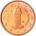 San Marino, Euro Cent, 2008, Rome, Proof, MS(65-70), Miedź platerowana stalą