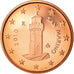 San Marino, Euro Cent, 2010, Proof, STGL, Copper Plated Steel, KM:440