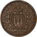 Coin, San Marino, 10 Centesimi, 1937, Rome, EF(40-45), Bronze, KM:13