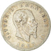 Moeda, Itália, Vittorio Emanuele II, 20 Lire, 1863, Torino, F(12-15), Dourado