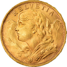 Coin, Switzerland, 20 Francs, 1927, Bern, MS(63), Gold, KM:35.1