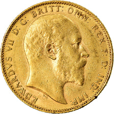 Moneda, Gran Bretaña, Edward VII, Sovereign, 1903, London, EBC, Oro, KM:805