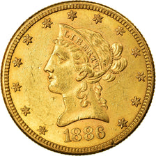 Moneta, USA, Coronet Head, $10, Eagle, 1886, San Francisco, AU(55-58), Złoto