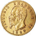 Moneda, Italia, Vittorio Emanuele II, 20 Lire, 1869, Torino, MBC, Oro, KM:10.1