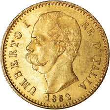 Moneta, Włochy, Umberto I, 20 Lire, 1882, Rome, MS(60-62), Złoto, KM:21