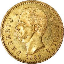 Münze, Italien, Umberto I, 20 Lire, 1882, Rome, VZ+, Gold, KM:21